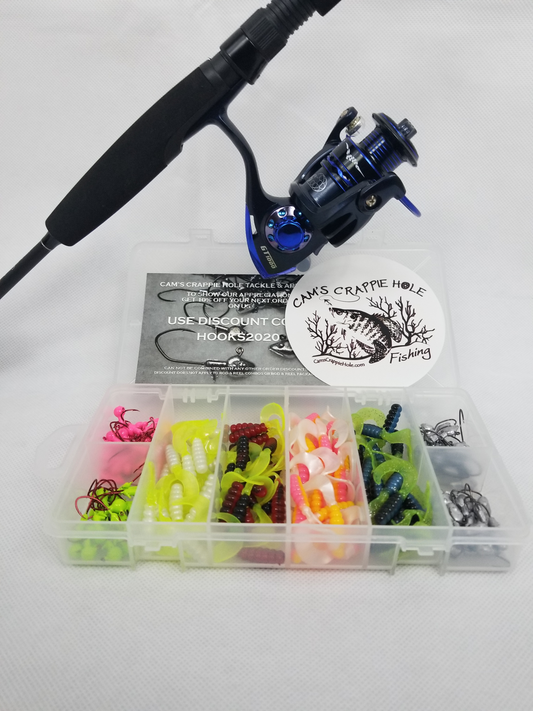 Cam's Complete 6'6" (6 BB Ball Bearing Reel) Magic Stix Curly Tail Combo  Special