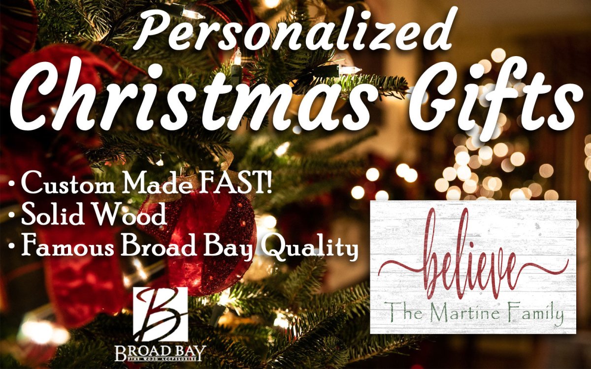 Believe Christmas Sign Personalized Wood Christmas Wall Décor