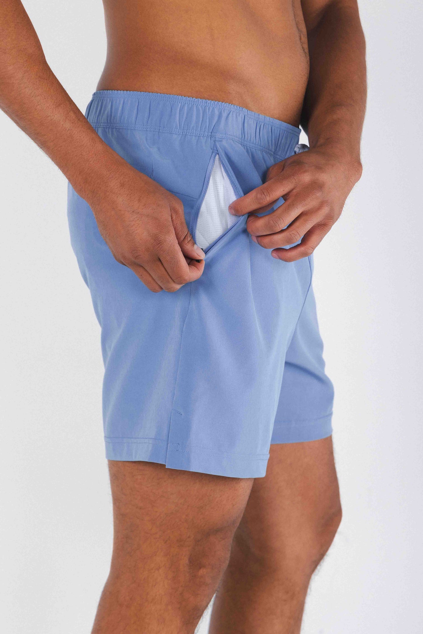 The Belly Flop | Blue and Green Ball Hammock® Pouch 5" Swim Trunks