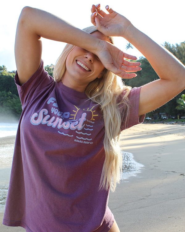 Koloa Vintage Sunset Boyfriend Tee