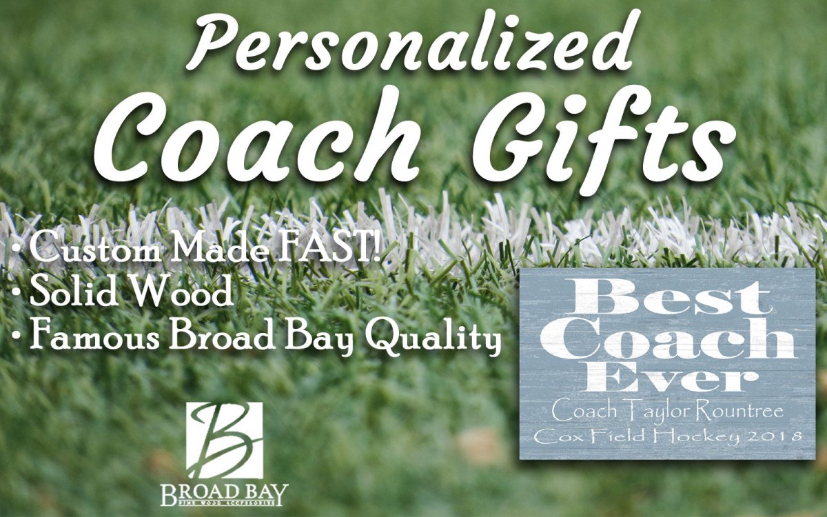 Personalized Coach Gift Plaque – “Best Coach Ever” Solid Wood Sign | Custom Name & Team Message