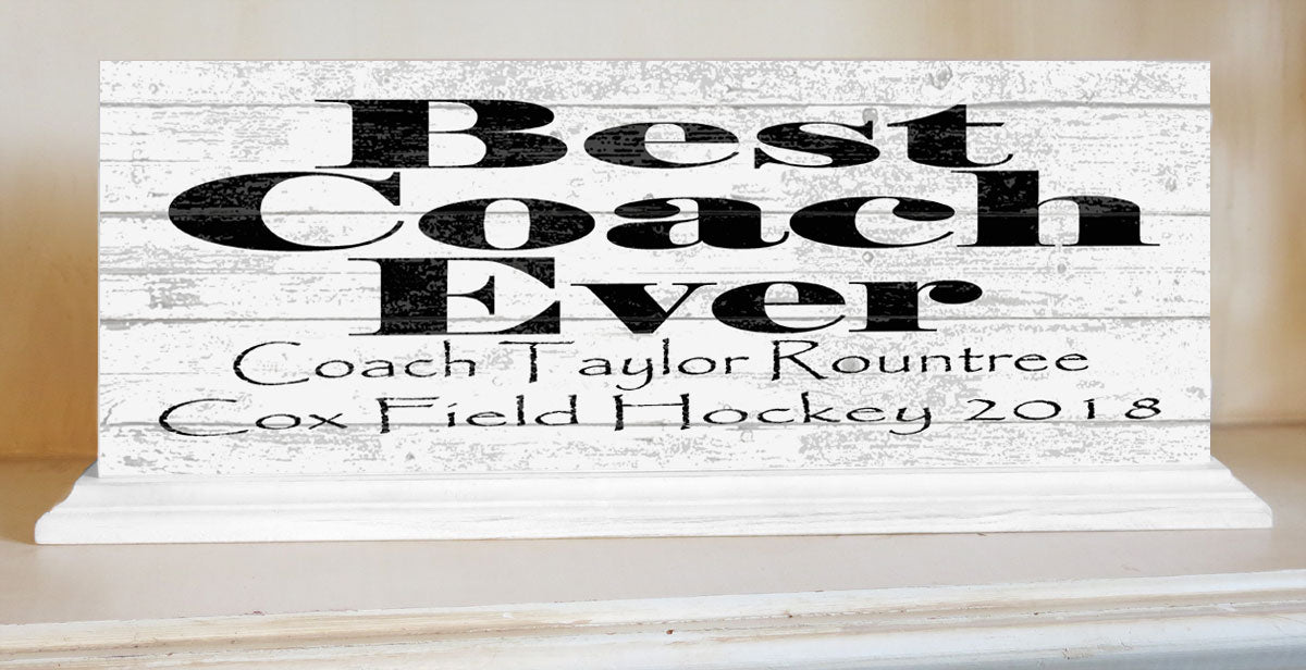 Best Coach Gift Sign Personalized With Team Date and Name