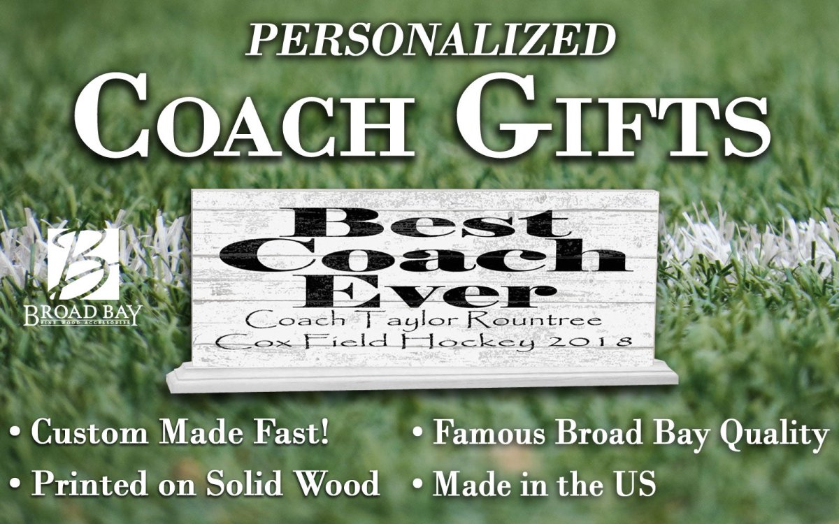Best Coach Gift Sign Personalized With Team Date and Name