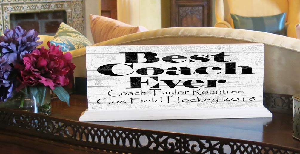 Best Coach Gift Sign Personalized With Team Date and Name