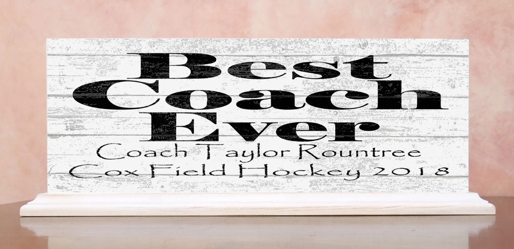 Best Coach Gift Sign Personalized With Team Date and Name