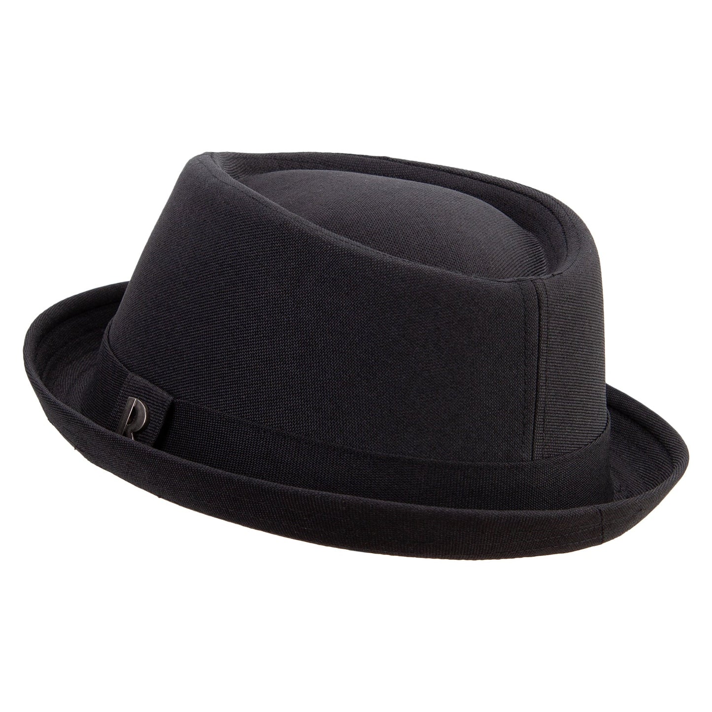 Big Size Polyester Linen Mixed Porkpie Upbrim Fedora