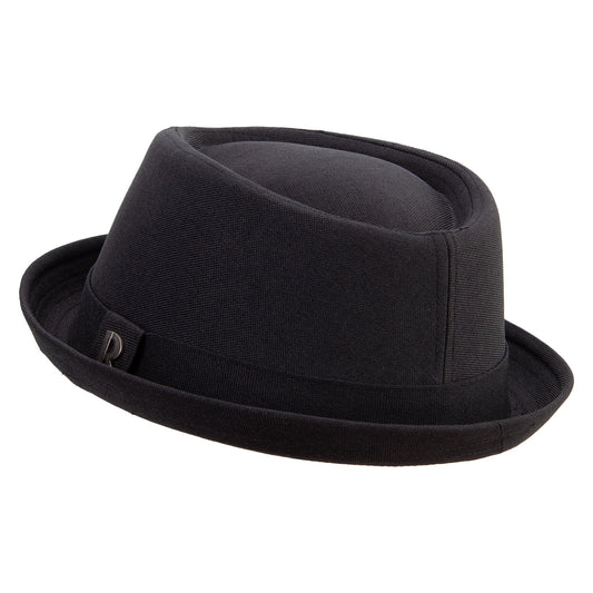 Big Size Polyester Linen Mixed Porkpie Upbrim Fedora