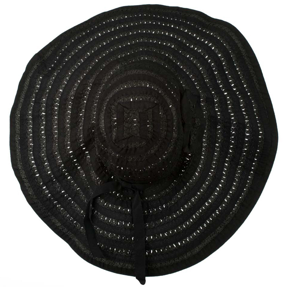 Toyo Braid Hat with Flower Accent