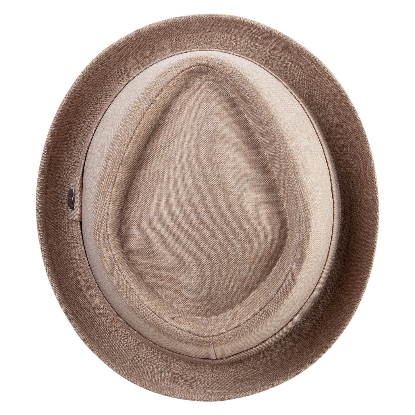 Big Size Polyester Linen Mixed Porkpie Upbrim Fedora