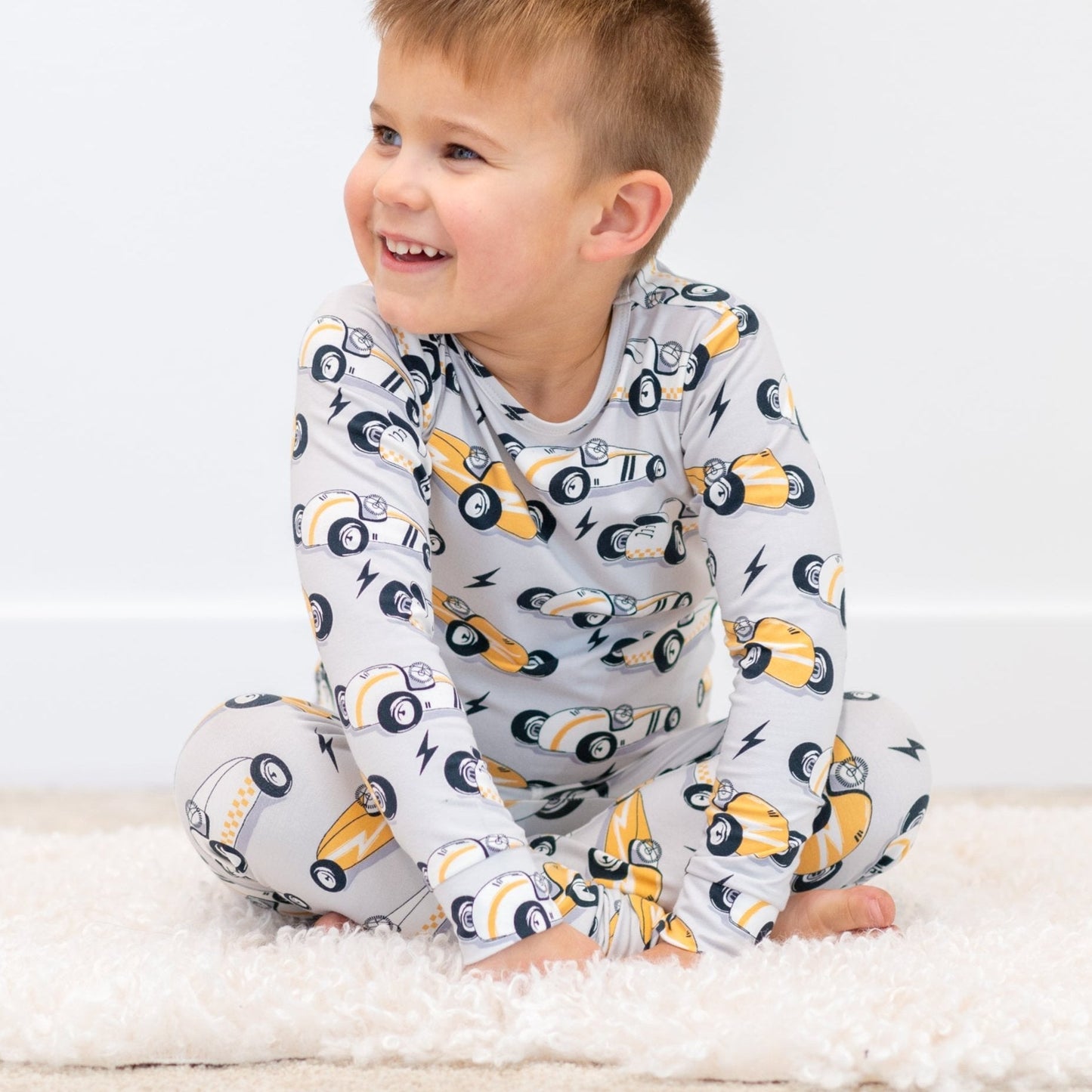 Vintage Racecars 2-Piece Pajama Set