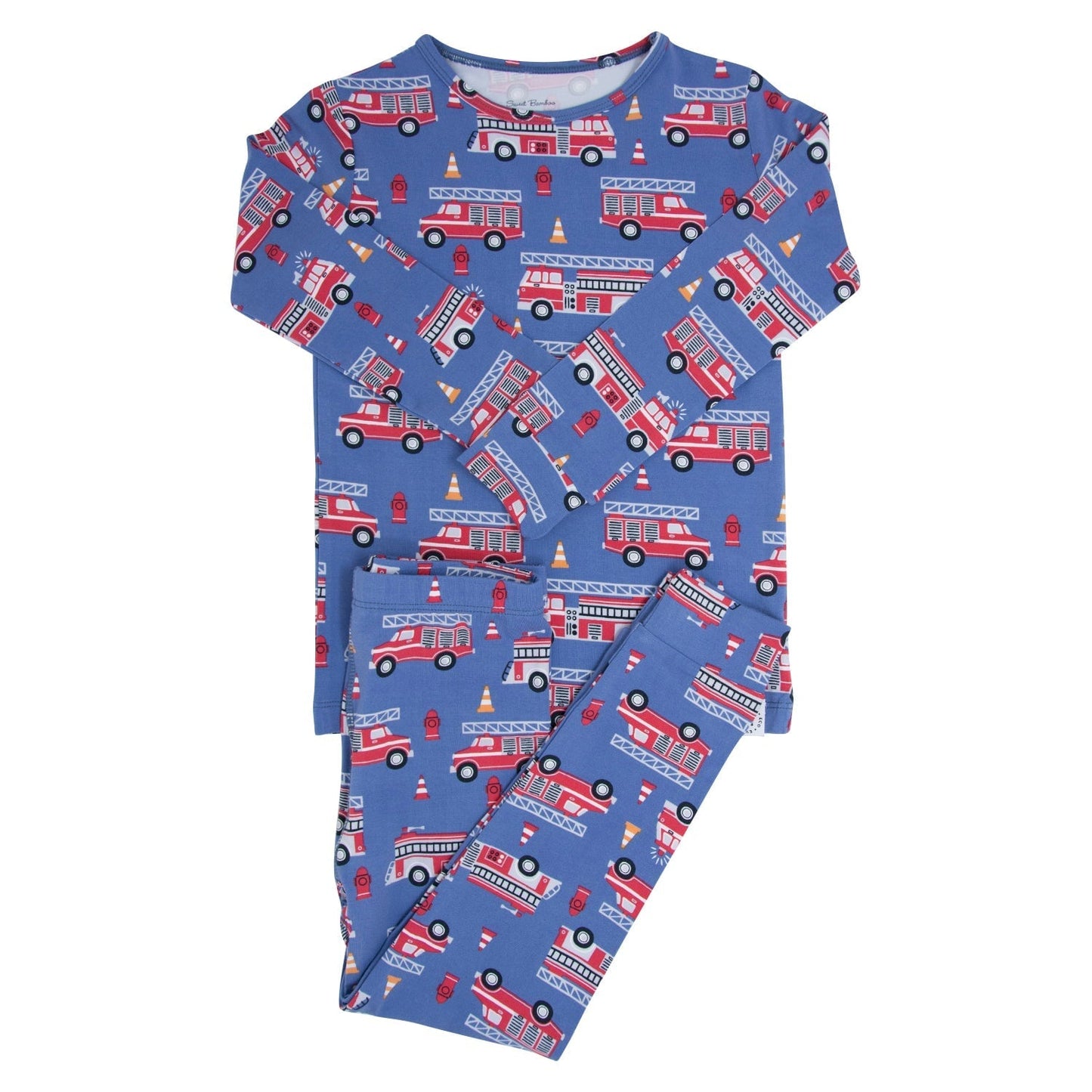 Blue Fire Truck Big Kid Pajama