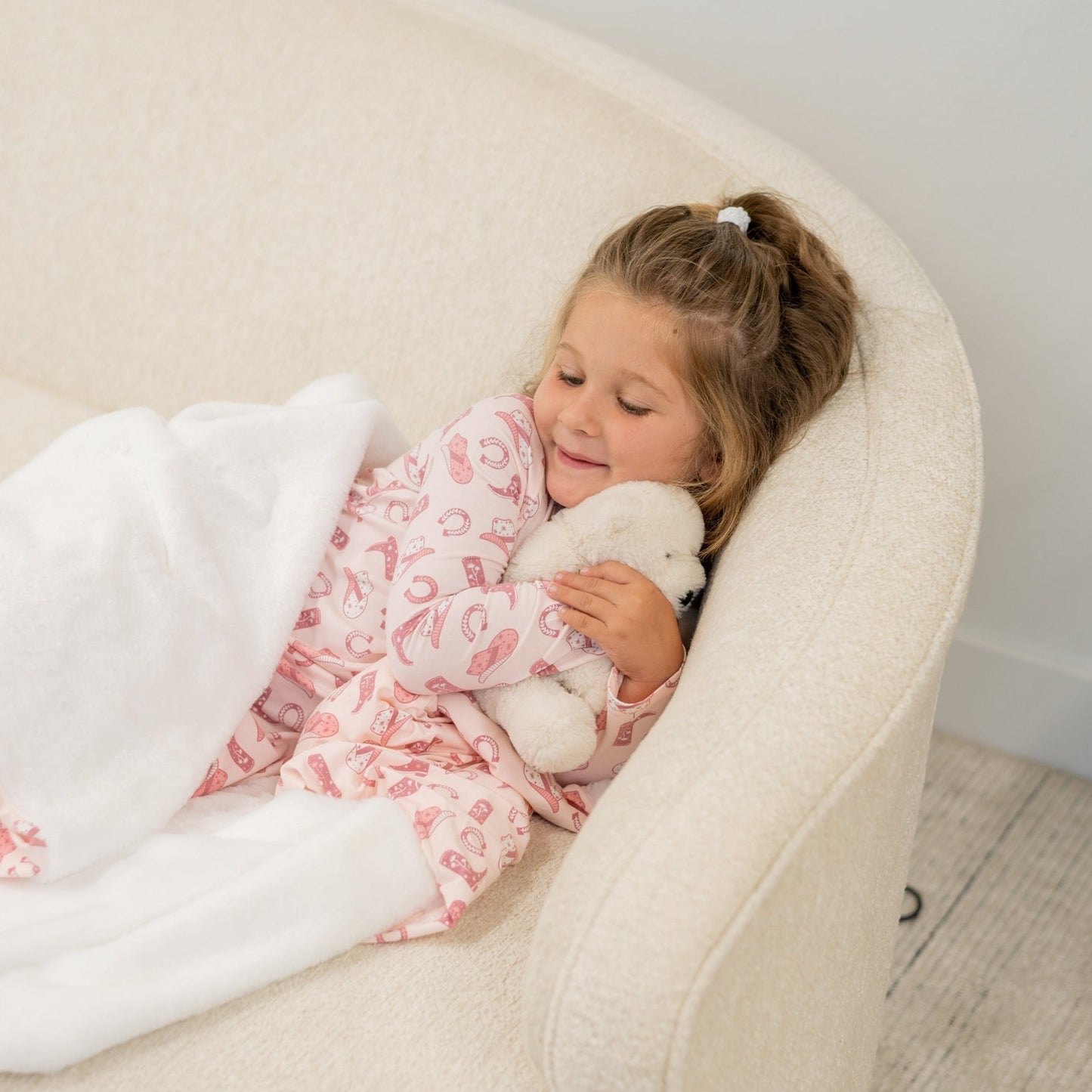 Pink Western Boots Pajama Set