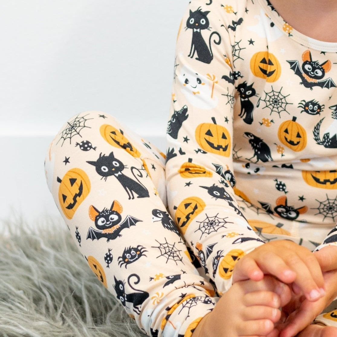 Big Kid Pajama Bats and Cats