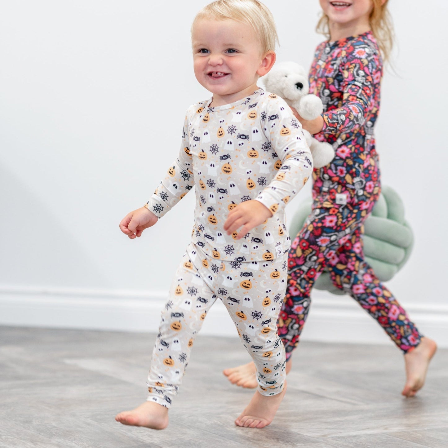 Pajama Set with Ghosts and Pumpkins