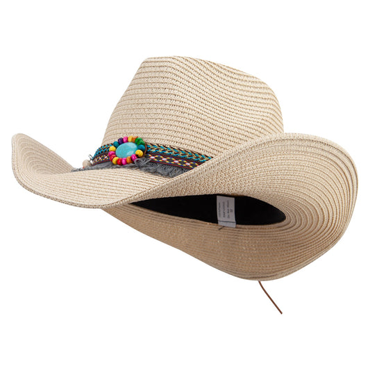 Women's Cowboy Hat with Tassle and Bead