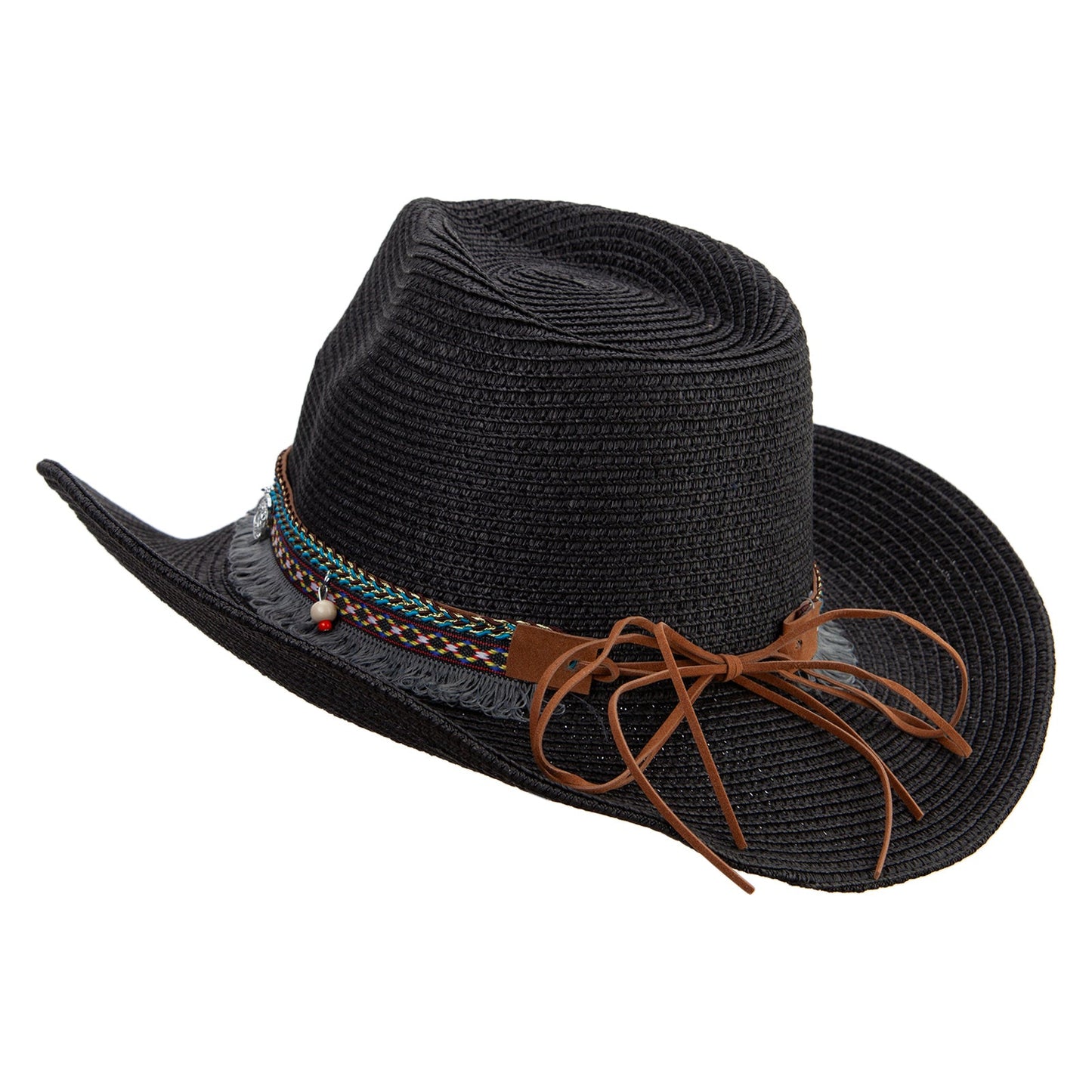 Women's Cowboy Hat with Tassle and Bead