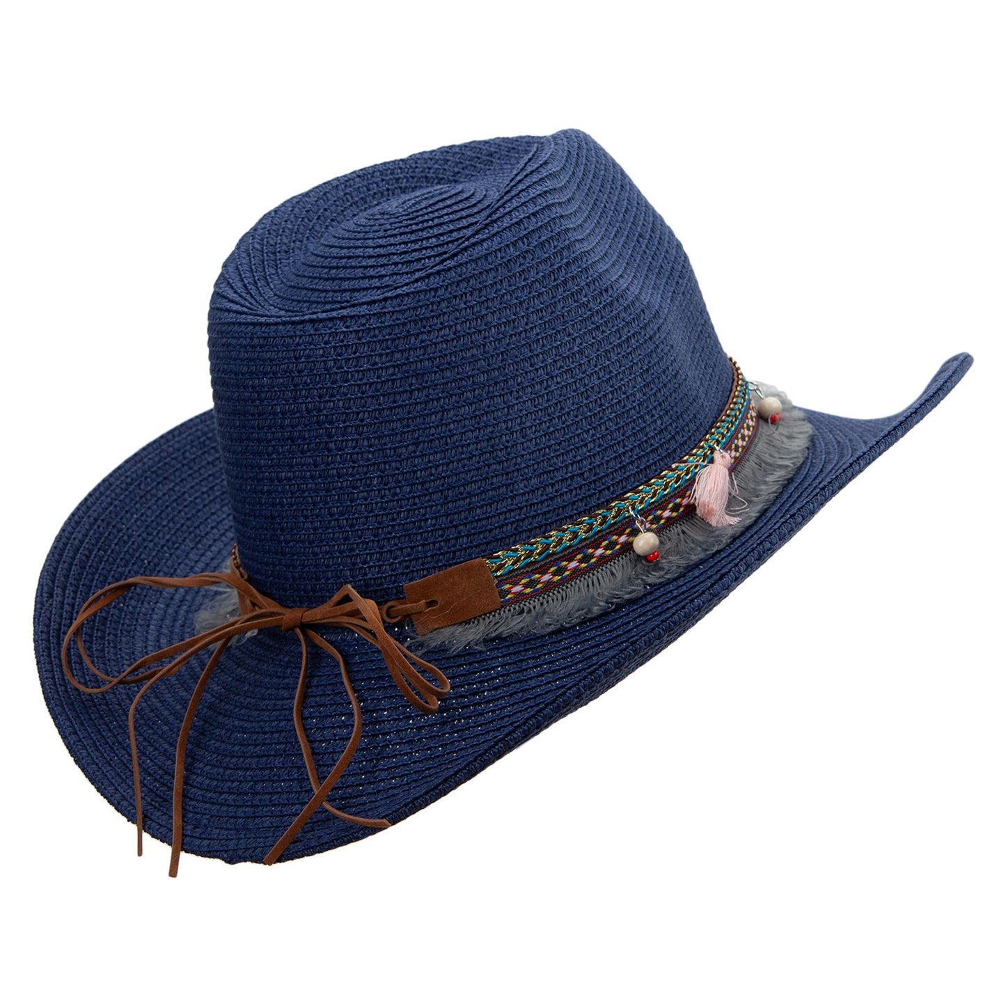 Women's Cowboy Hat with Tassle and Bead