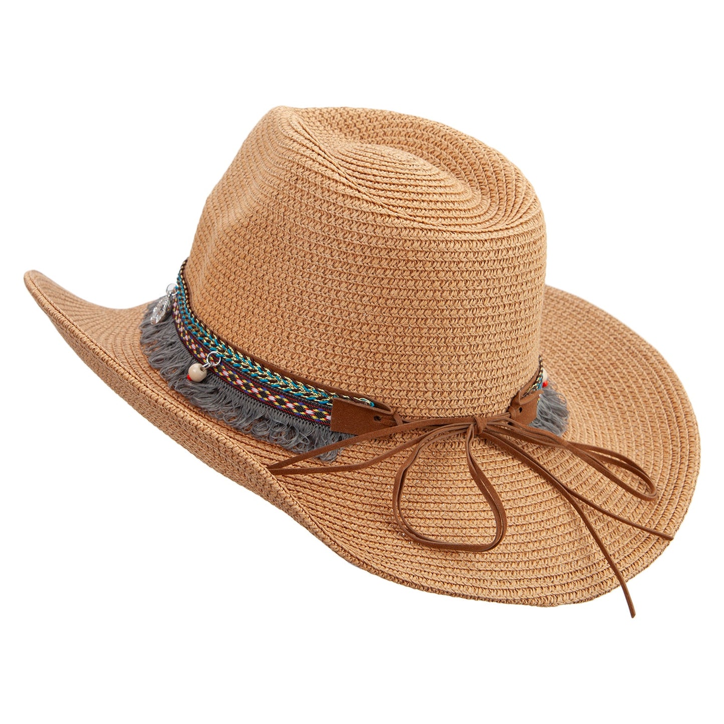 Women's Cowboy Hat with Tassle and Bead
