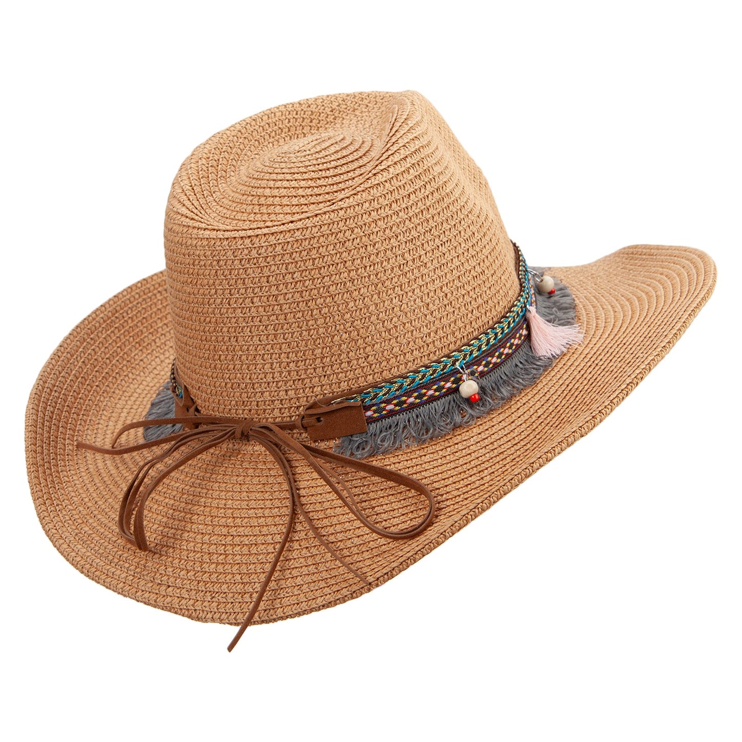 Women's Cowboy Hat with Tassle and Bead