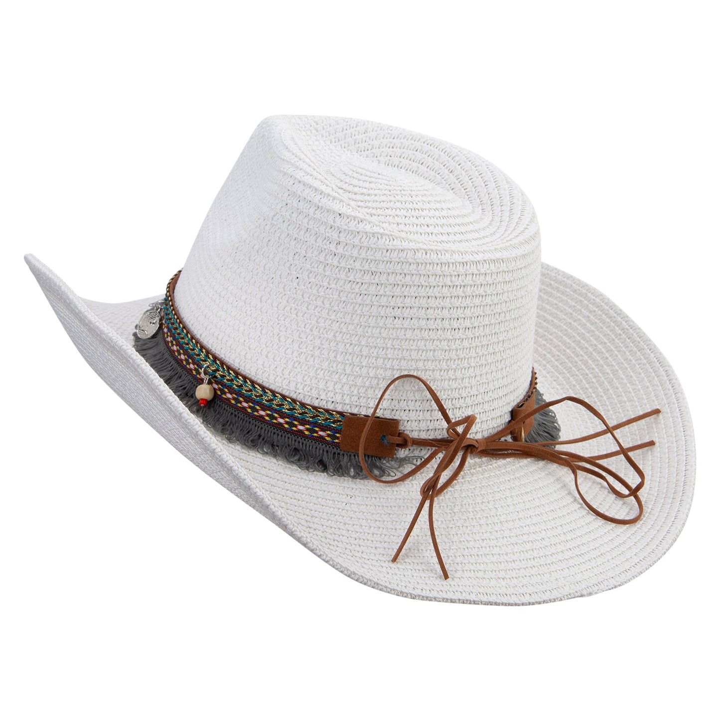Women's Cowboy Hat with Tassle and Bead