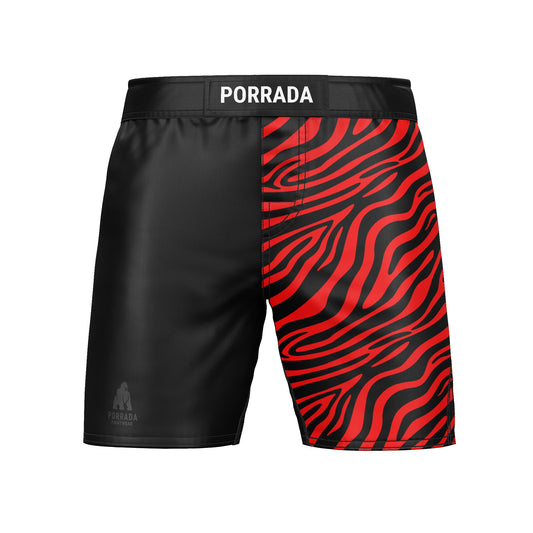 IBJJF RED BLACK RANKED FIGHT SHORTS