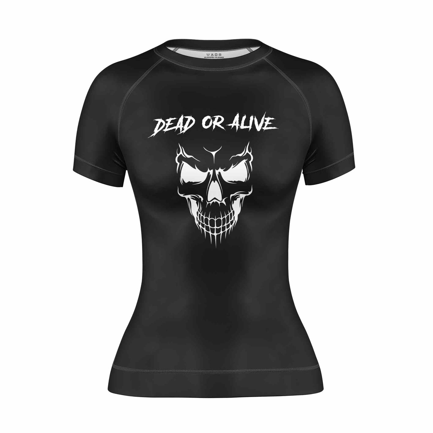 SKULL WOMEN SHORT SLEEVE RASH GUARD
