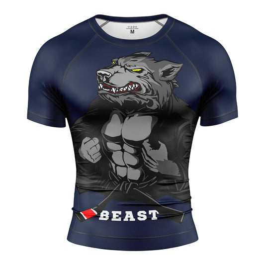 WOLF BEAST SHORT SLEEVE RASH GUARD