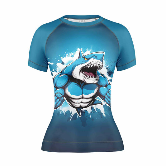 SHARK BEAST WOMEN SHORT SLEEVE RASH GUARD