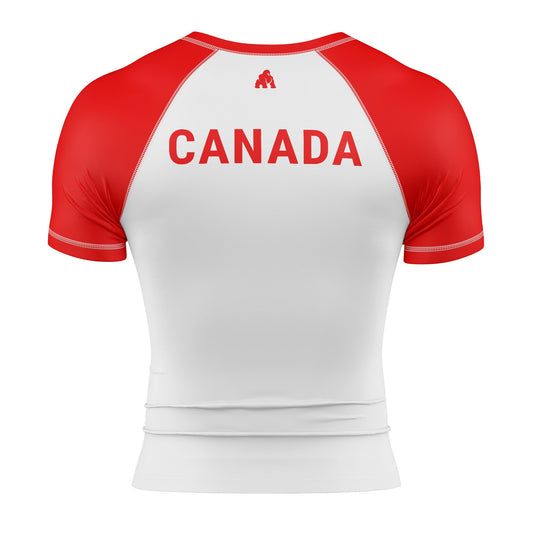 CANADA FLAG SHORT SLEEVE RASH GUARD