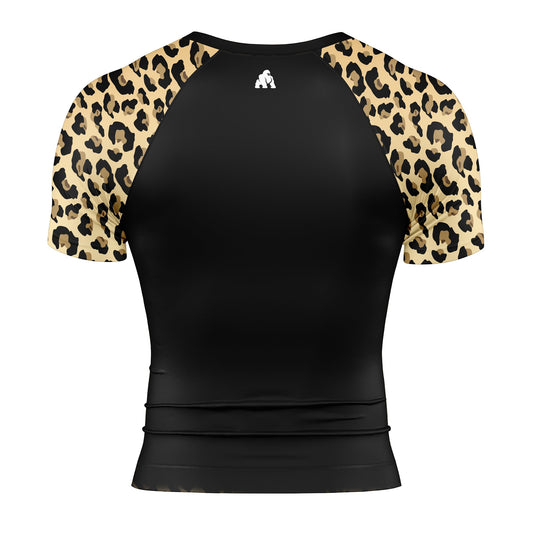 LEOPARD SHORT SLEEVE RASH GUARD