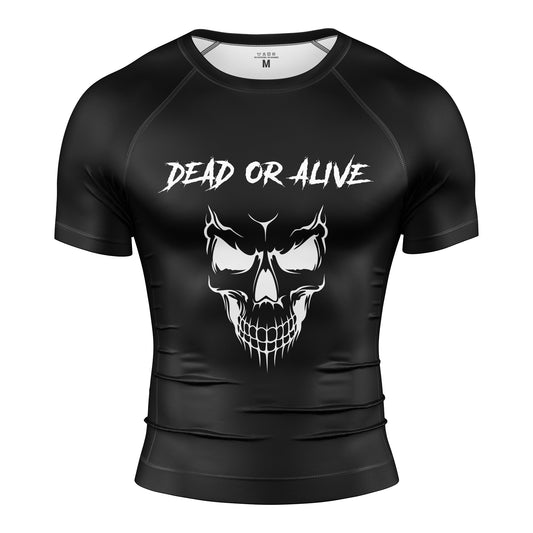 SKULL SHORT SLEEVE RASH GUARD