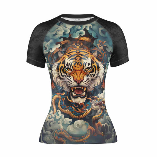 TIGER SPIRIT WOMEN SHORT SLEEVE RASH GUARD