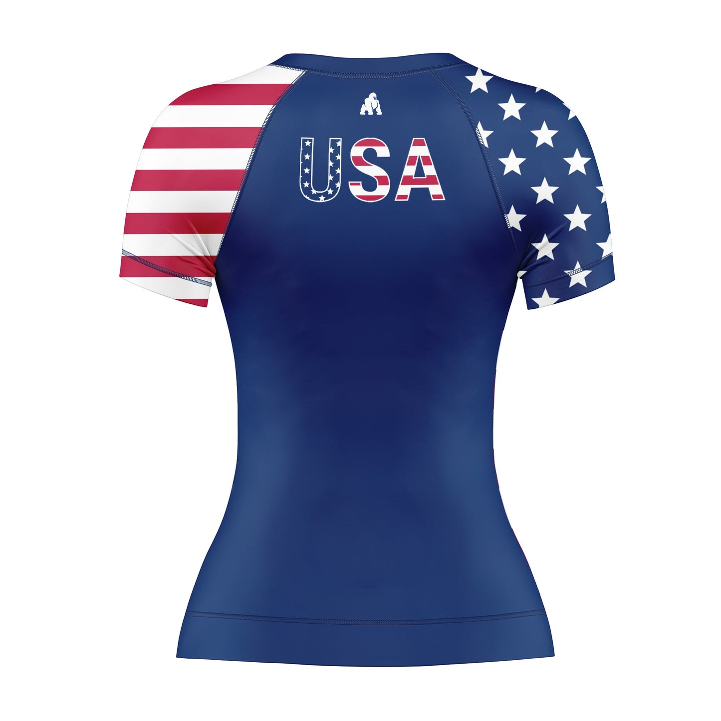 USA PATRIOT WOMEN SHORT SLEEVE RASH GUARD