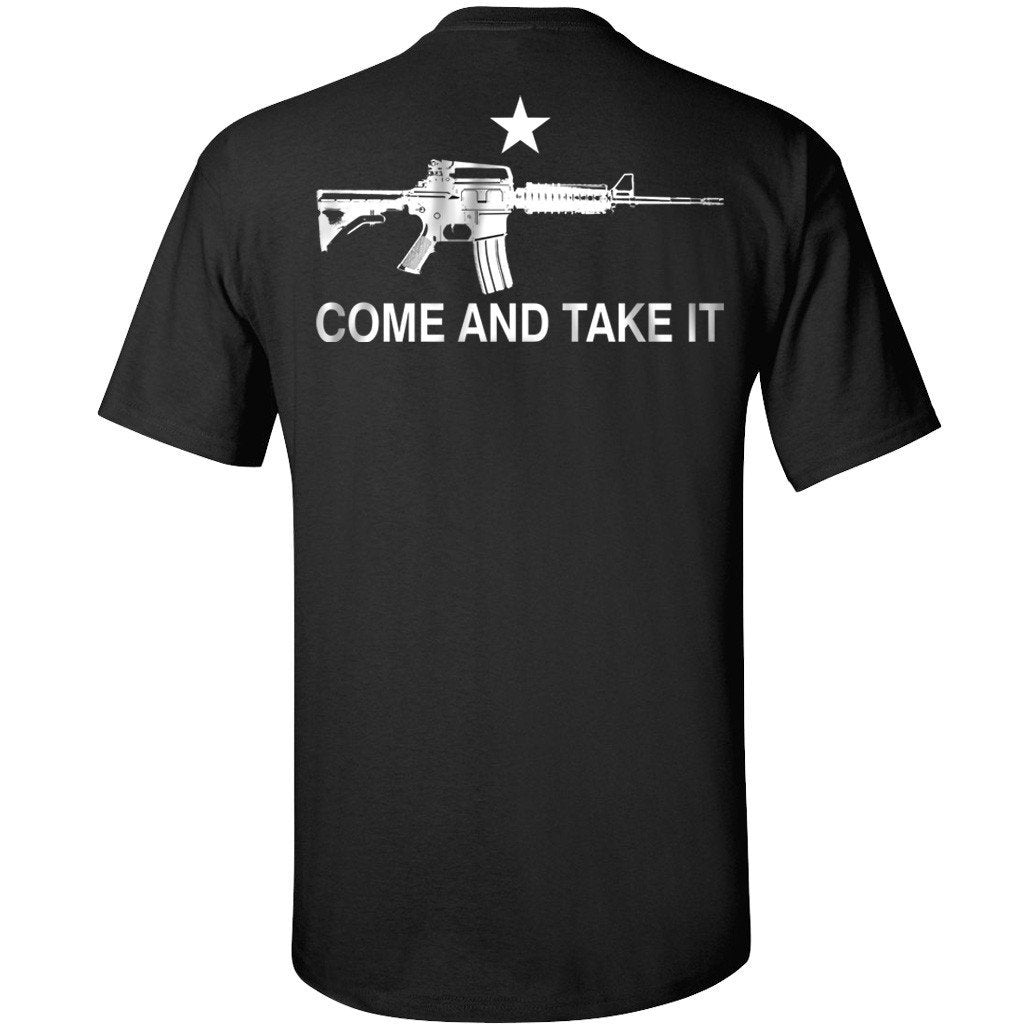 Black Assault Rifle Come and Take It T-Shirt