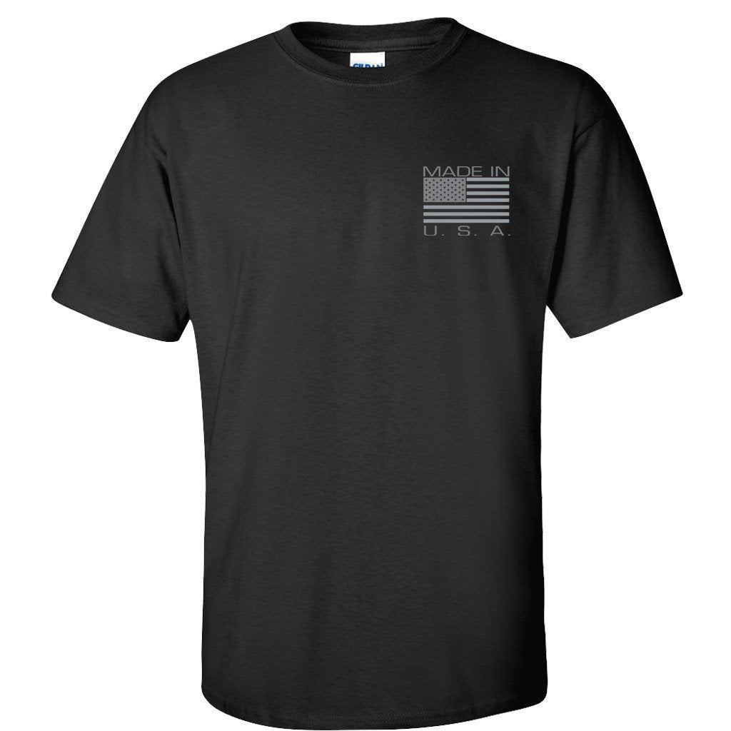 Made in USA Black T-Shirt - Back Printed