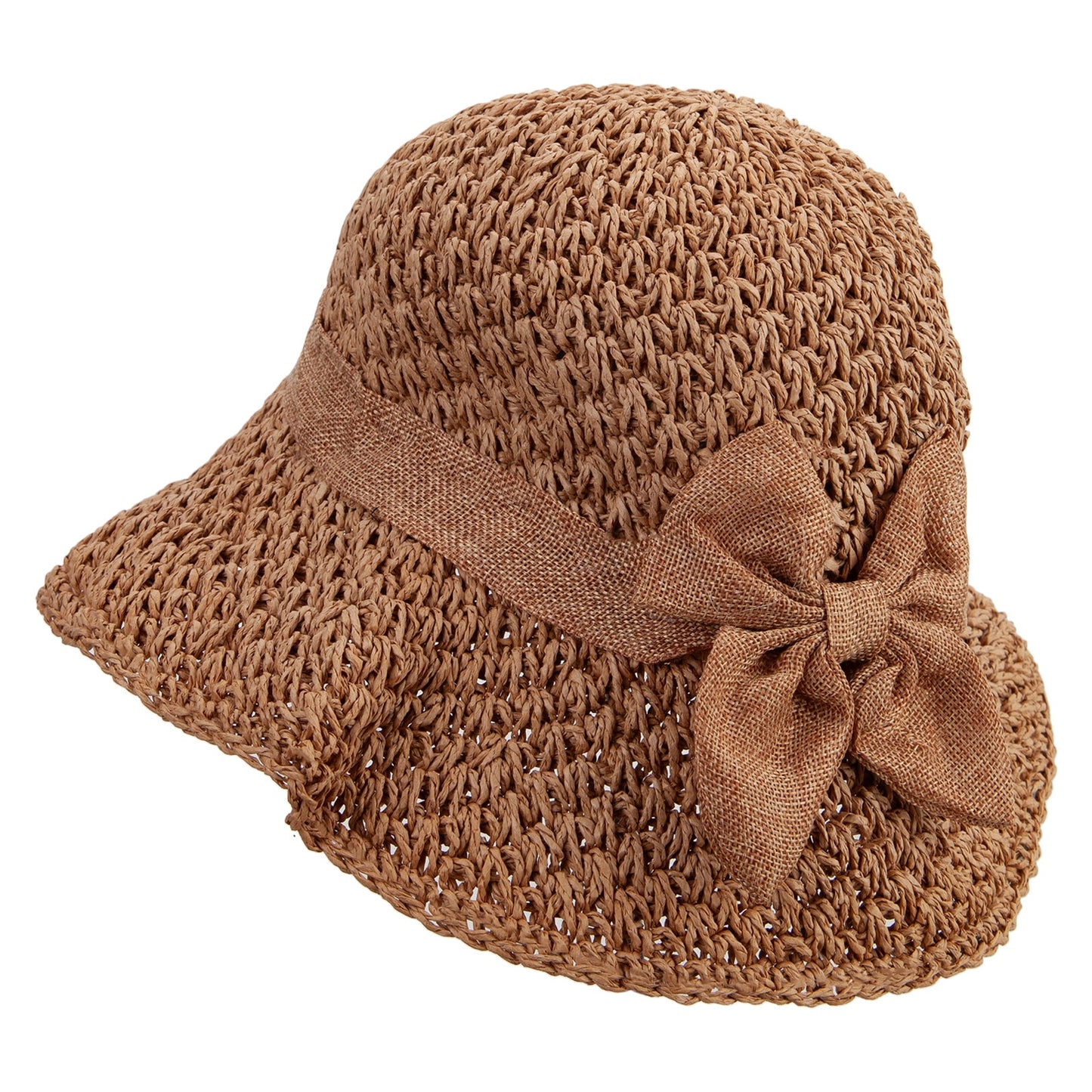 Women's 3.5 Brim Burlap Trim Bucket Hat