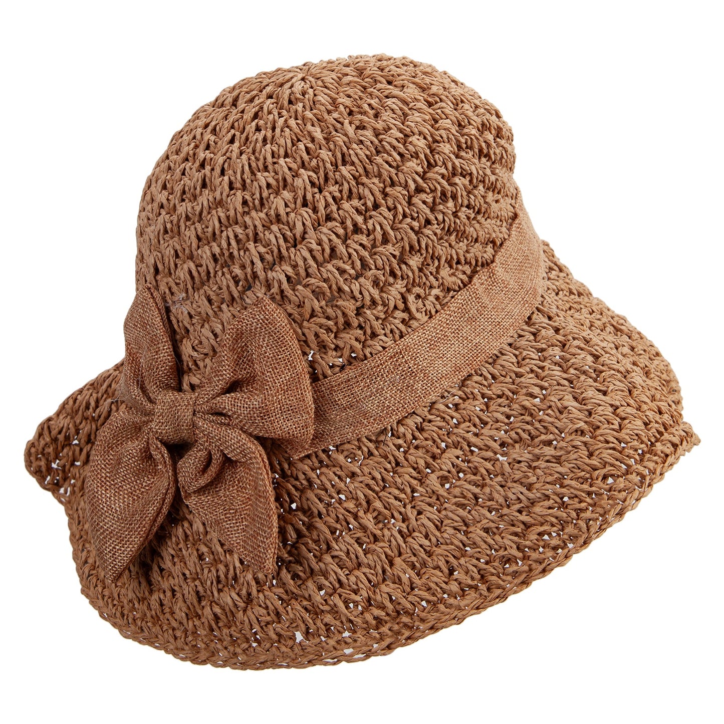 Women's 3.5 Brim Burlap Trim Bucket Hat