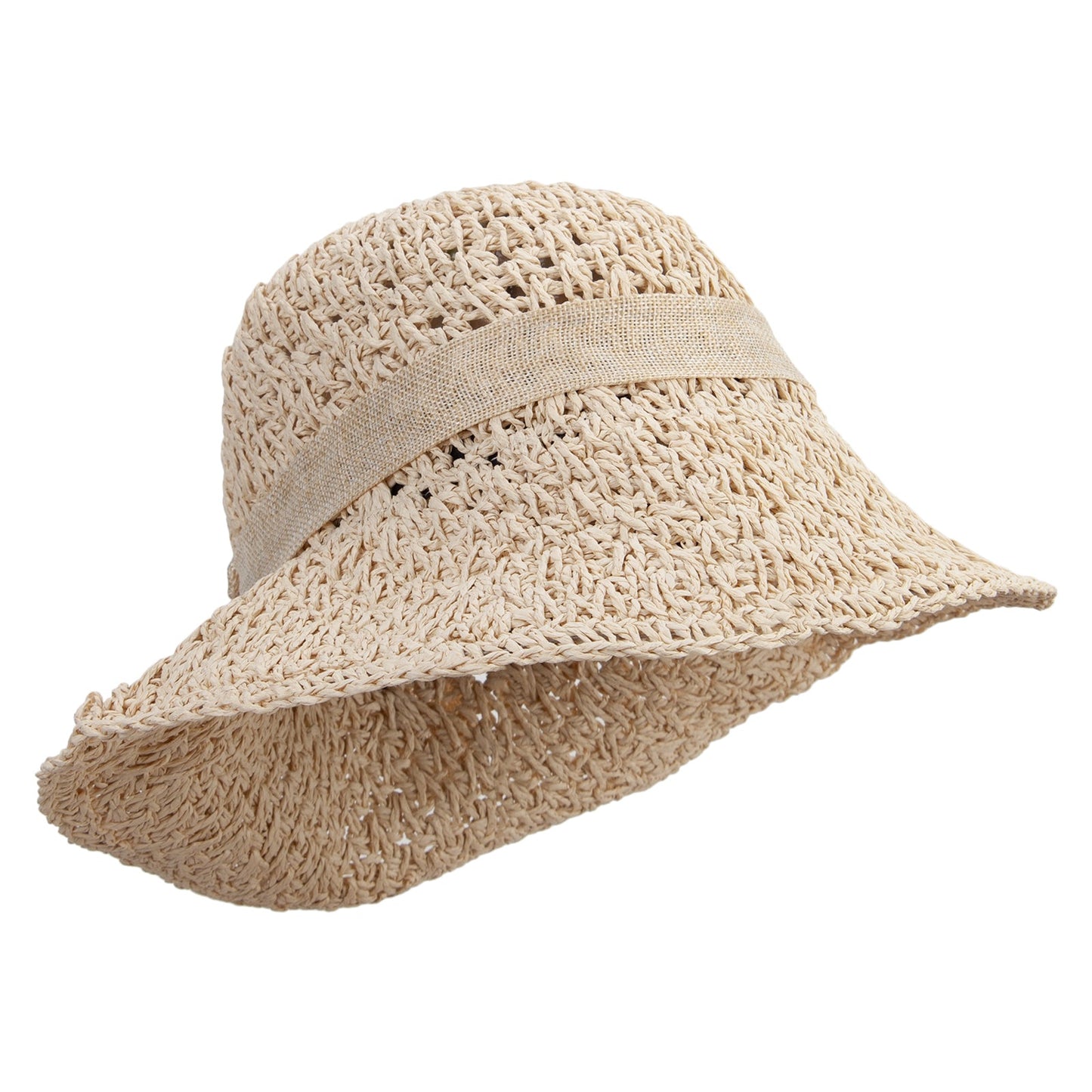 Women's 3.5 Brim Burlap Trim Bucket Hat