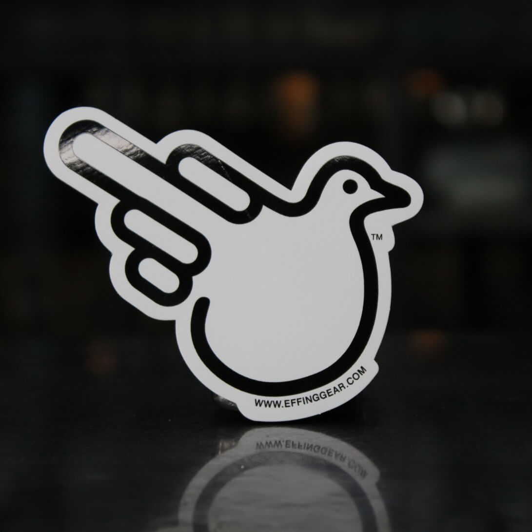 4 Pack - Black & White Stickers