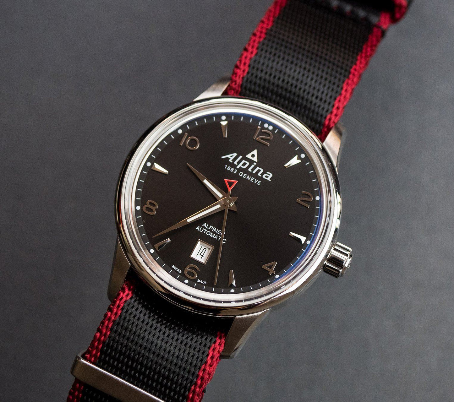 Black Red Nylon NATO® style Watch Band