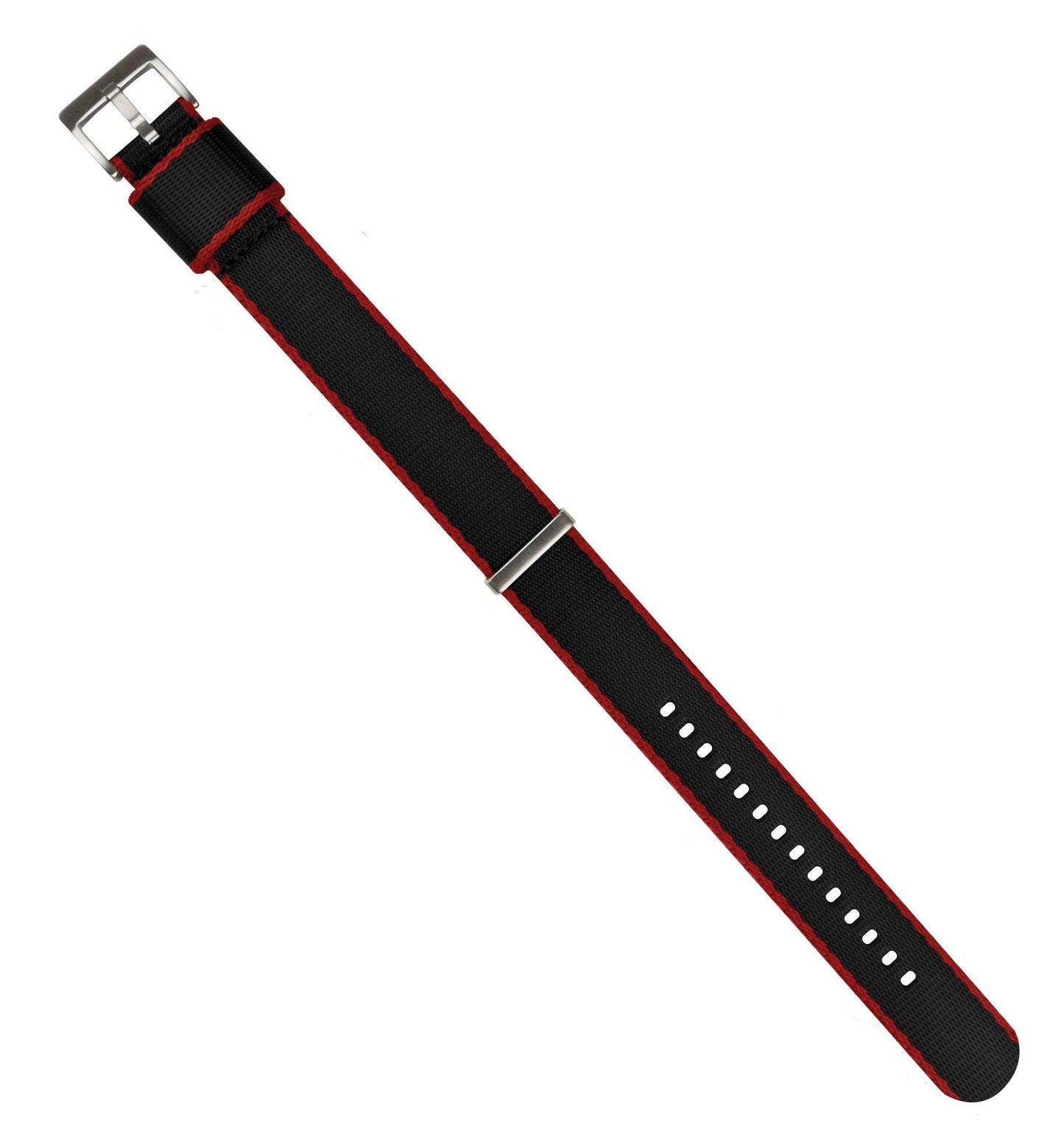 Black Red Nylon NATO® style Watch Band