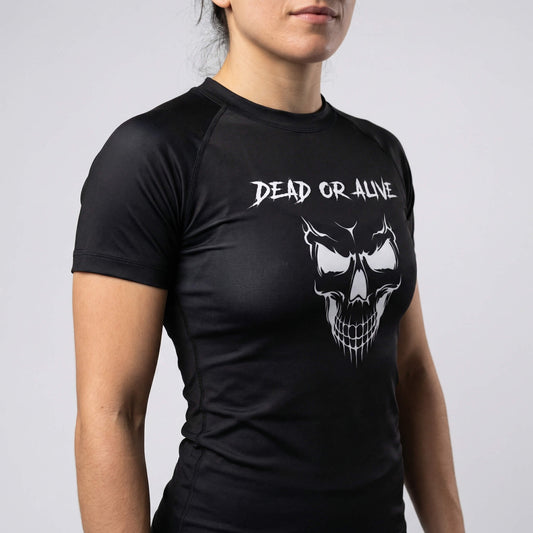 SKULL WOMEN SHORT SLEEVE RASH GUARD