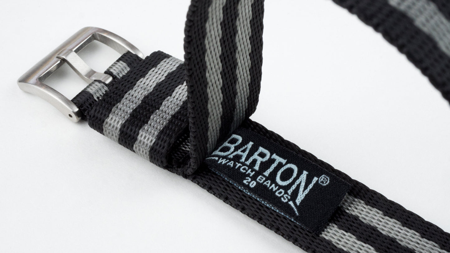 Black Grey James Bond NATO® style Watch Band