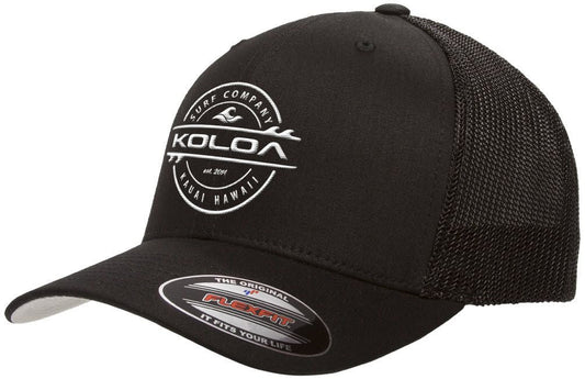 Koloa Surf-Premium Embroidered 34e Flexfit 6511 Truckers Caps