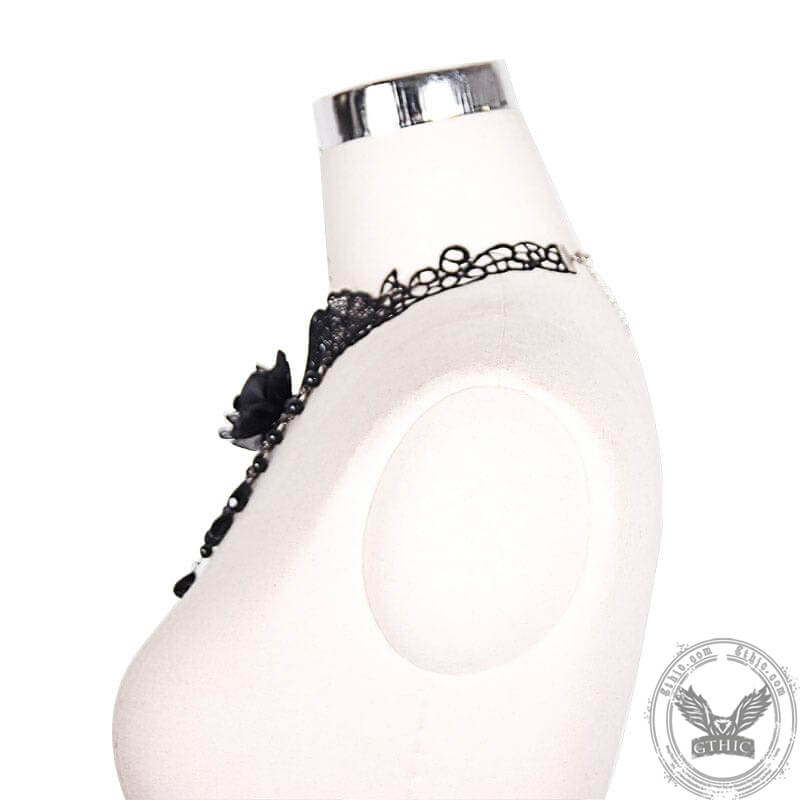 Black Rose Lace Gothic Choker