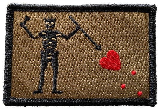 2"x3" Blackbeard Pirate Flag Tactical Patch