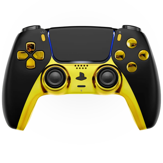 MODDEDZONE BLACK GOLD PS5 CUSTOM MODDED CONTROLLER