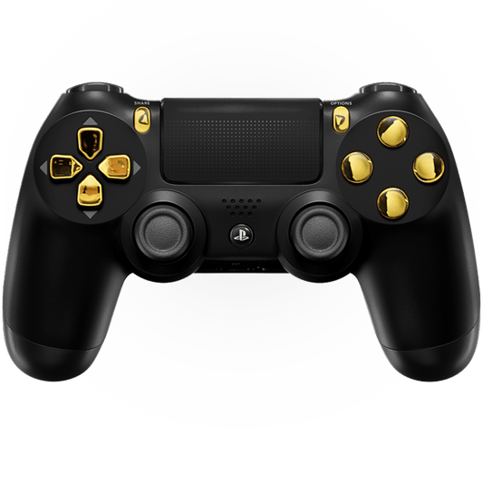 MODDEDZONE BLACK GOLD PS4 CUSTOM MODDED CONTROLLER