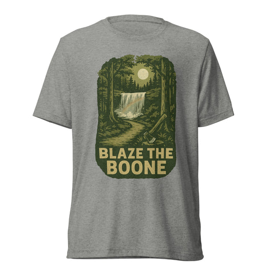 Blaze the Boone Tee | Kentucky Frontier Waterfall Shirt | Elite Tri-Blend