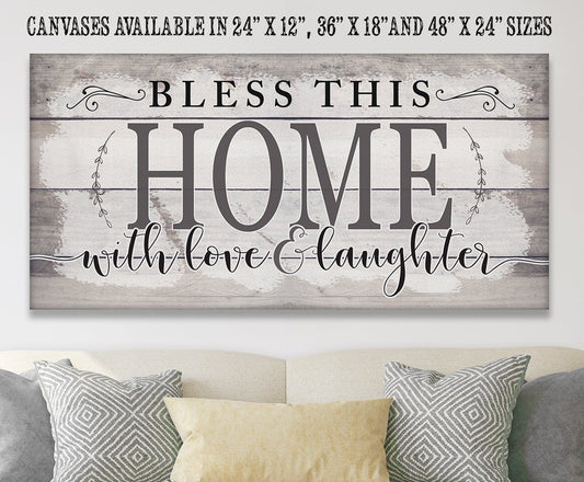 Bless This Home With Love - Canvas